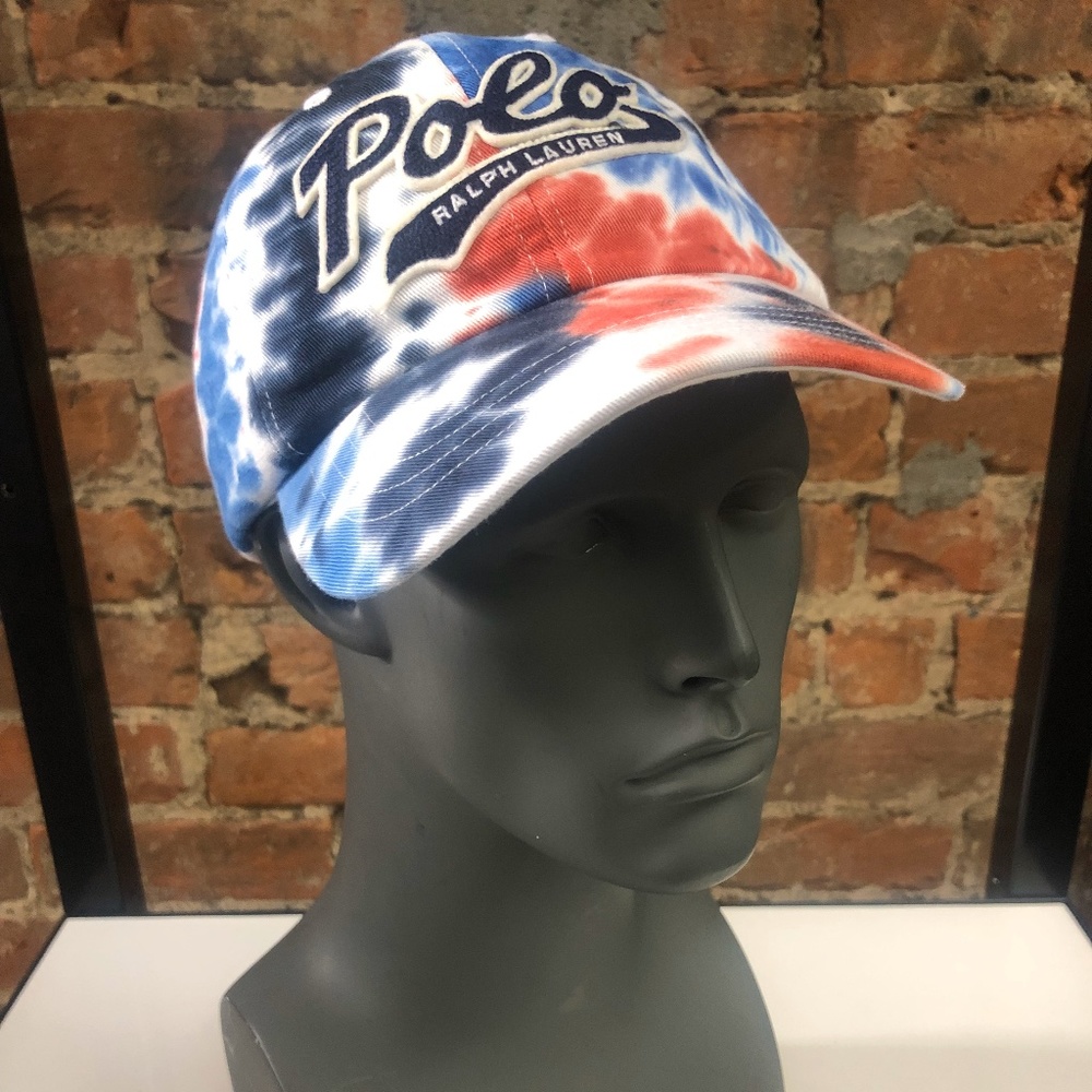 Ralph Lauren Polo Varsity Patch Logo Tie Dye Cap
